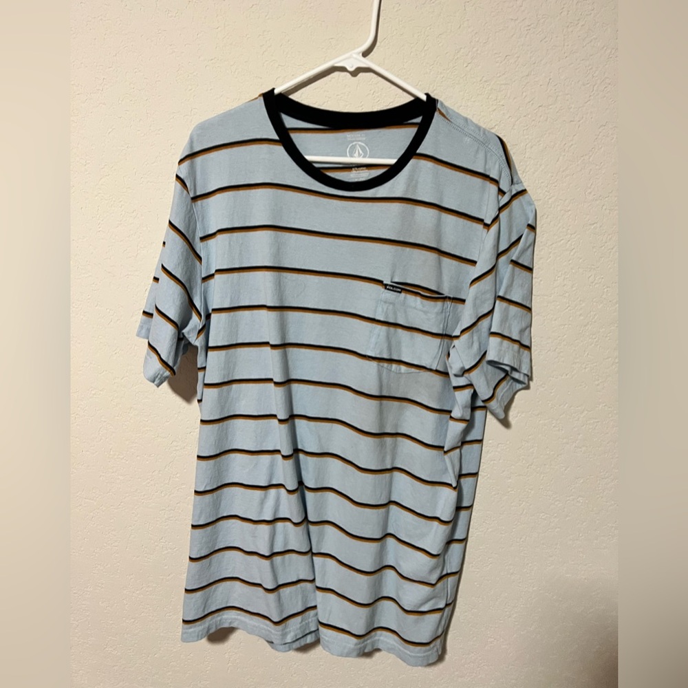 Volcom pocket T Striped Blue
